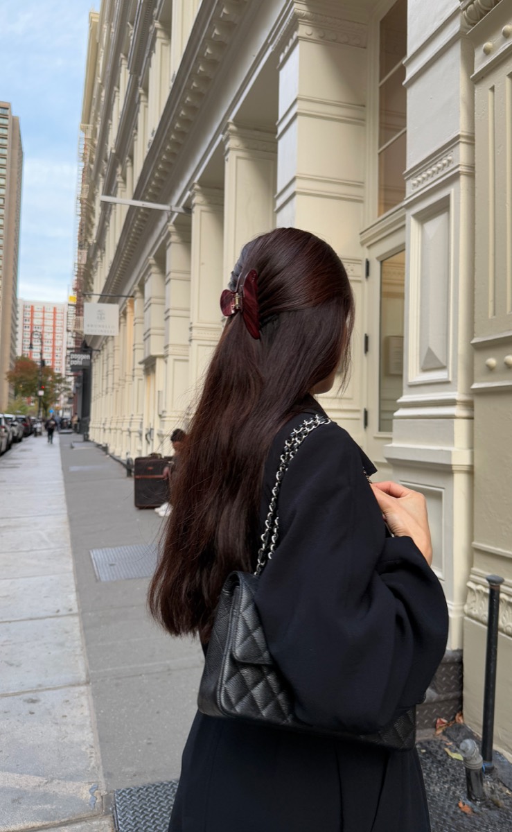 Everyday Hair Clip in Burgundy Red - View 4