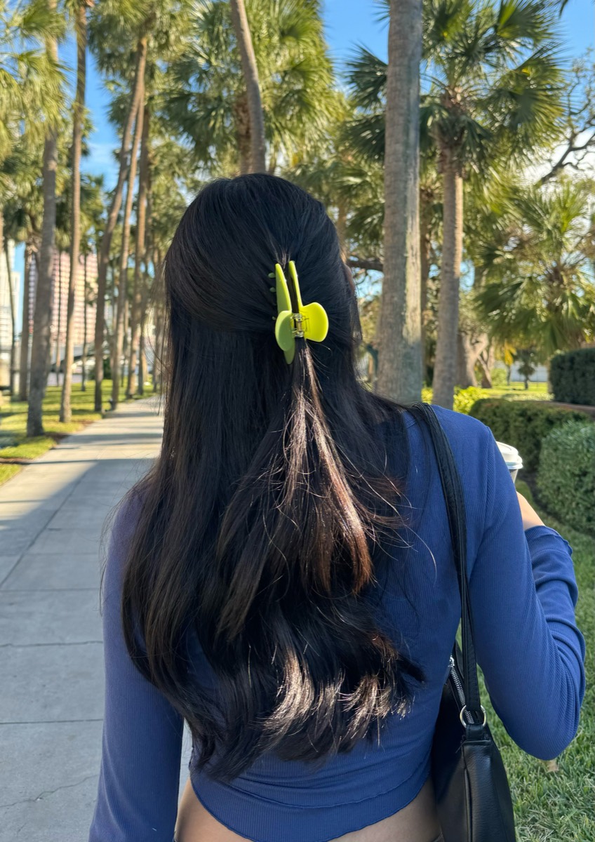 Everyday Hair Clip in Forest Green - View 9
