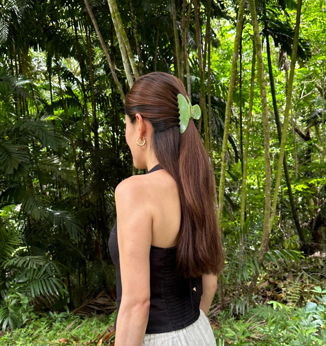 Everyday Hair Clip in Forest Green - View 5