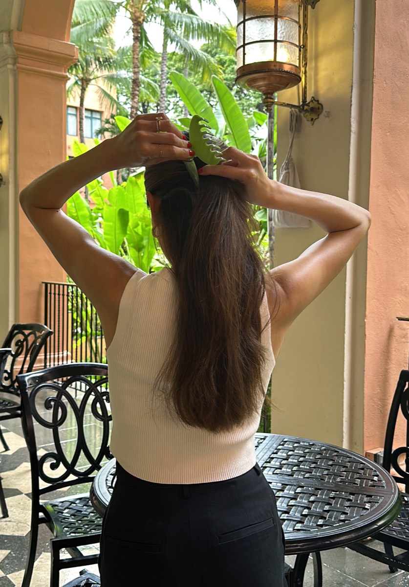 Everyday Hair Clip in Forest Green - View 7