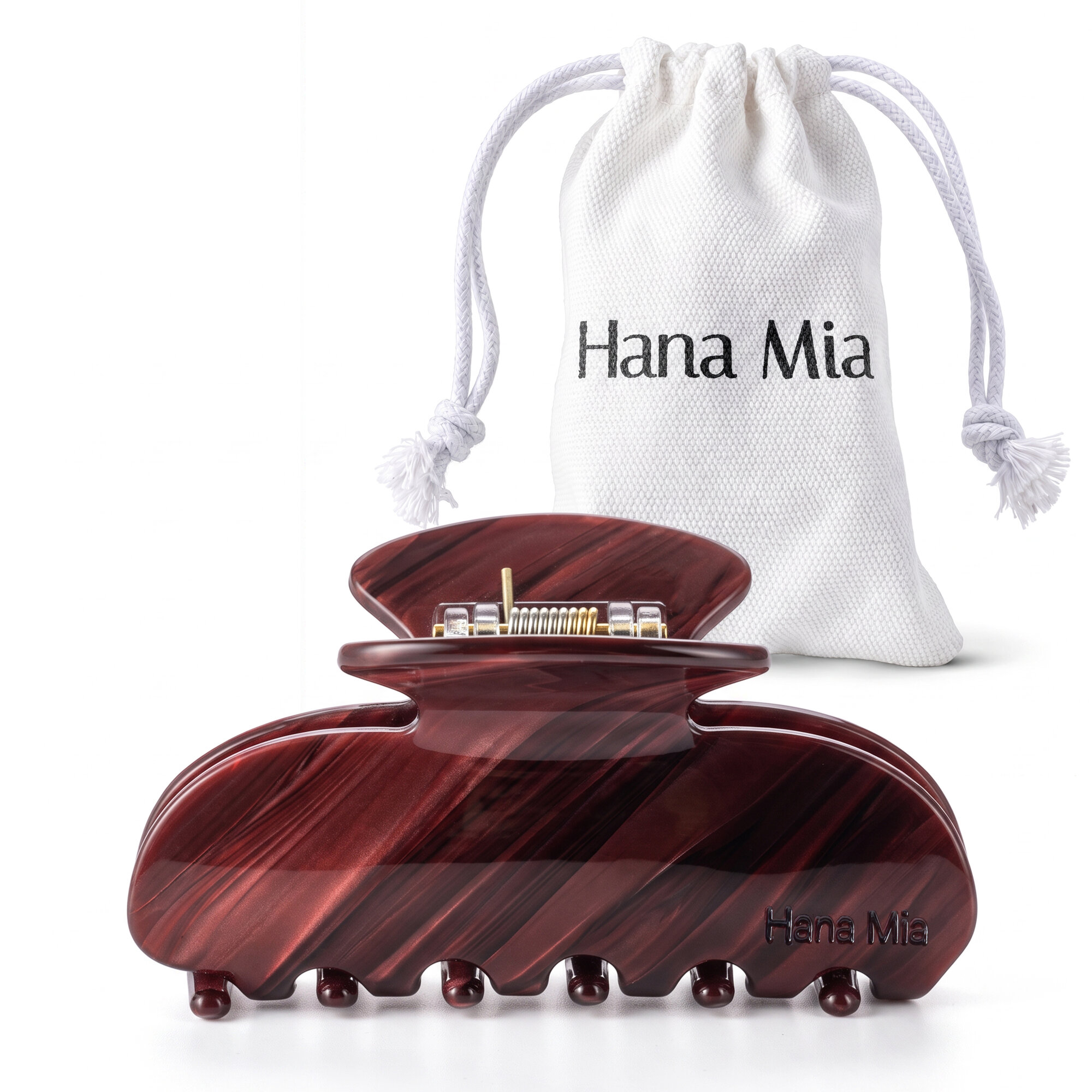 Medium Everyday Hair Clip in Burgundy - View 6