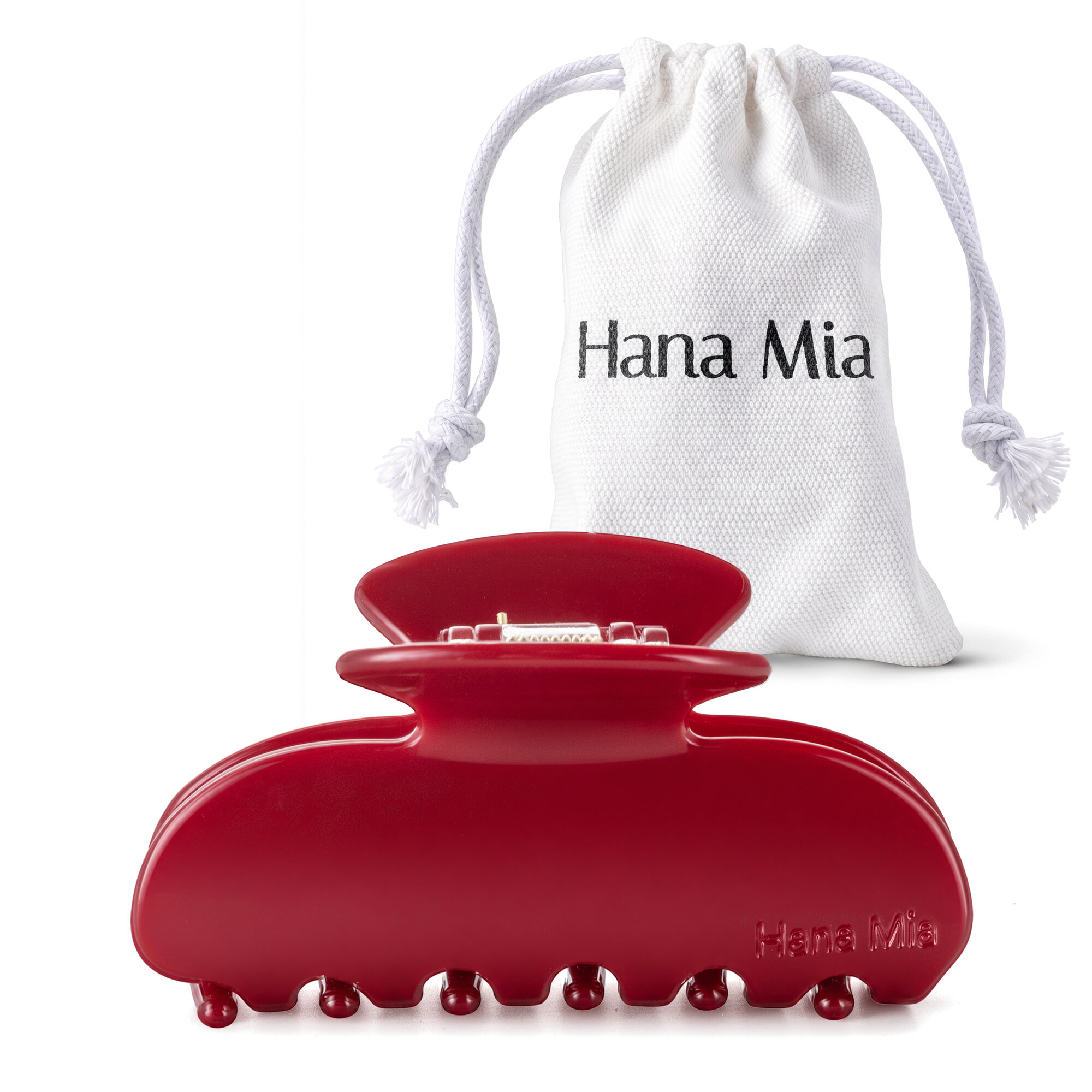 Medium Everyday Hair Clip in Red - View 7