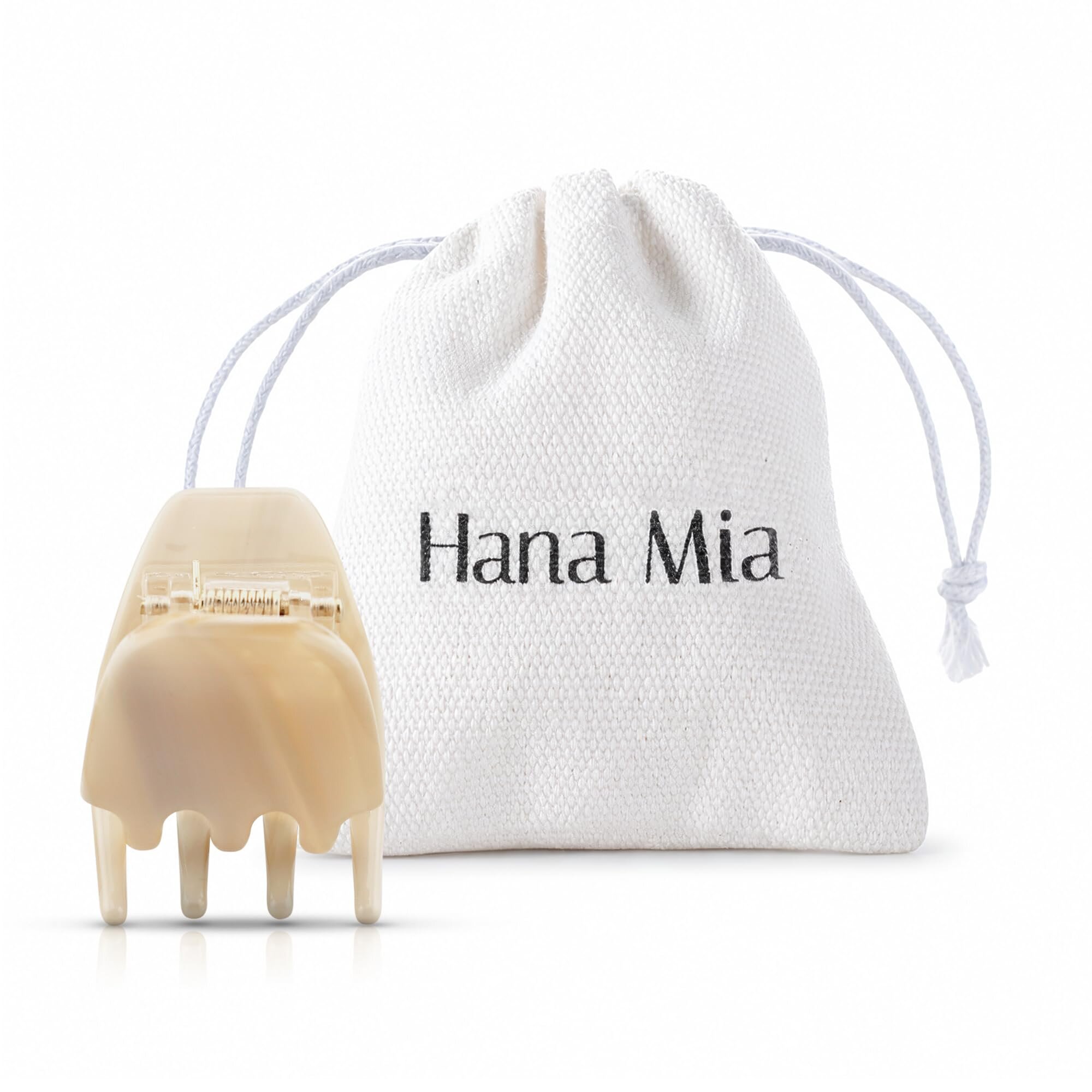 Small Everyday Hair Clip in Cream - View 8